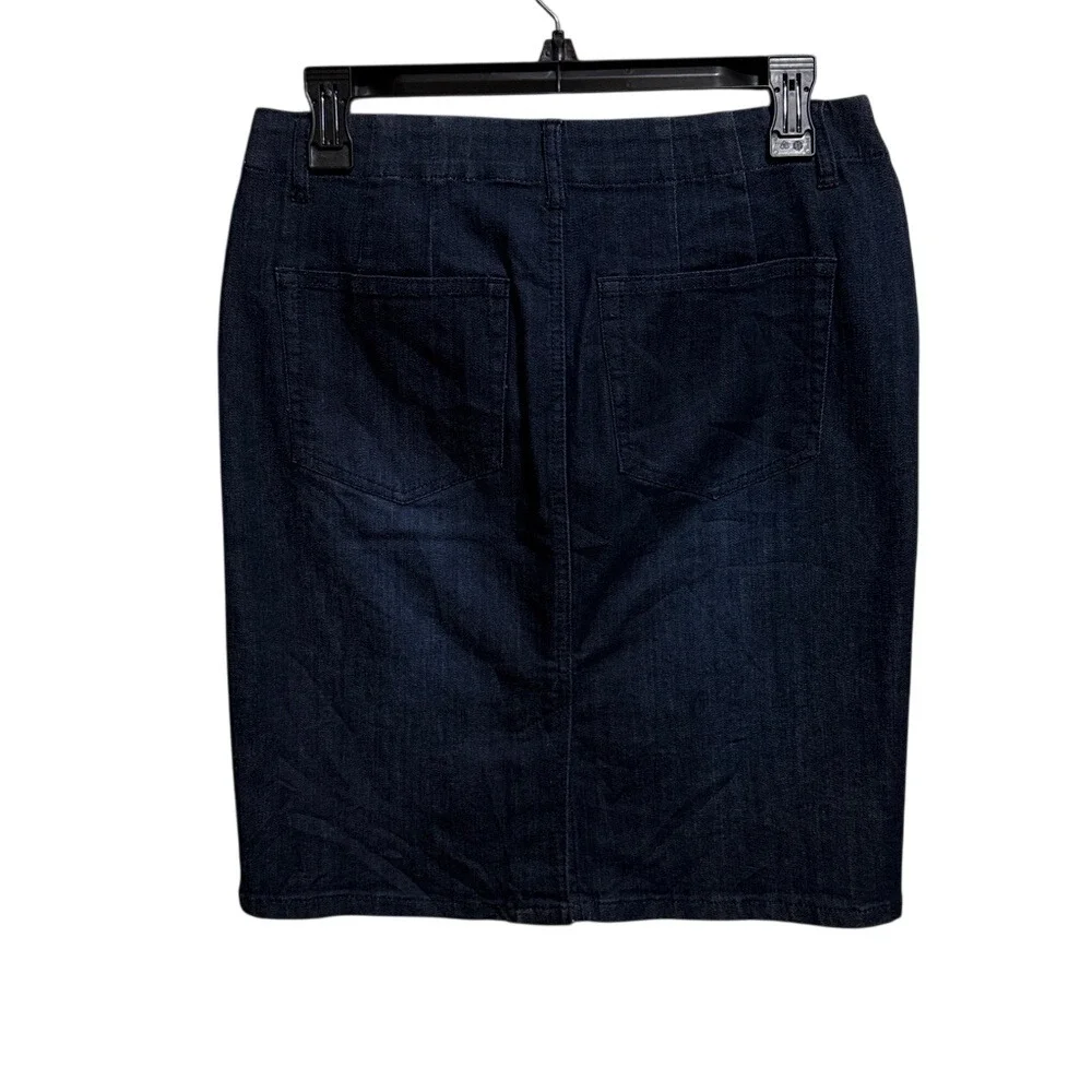 Red Tie-Dye Pencil Skirt - Classic Denim Sheath‎